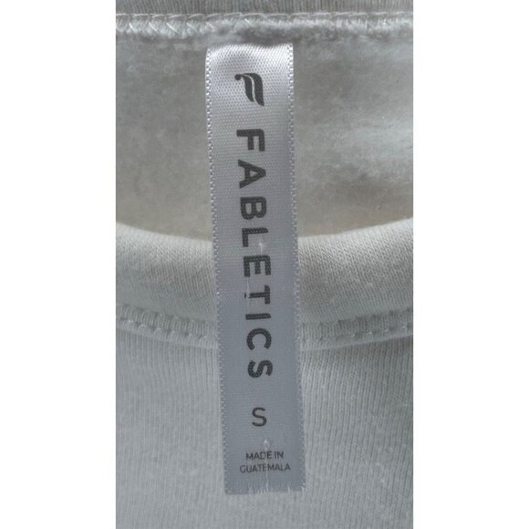 Fabletics Skye Tie Open Back Long Sleeve White Pullover Sweatshirt Women’s Small - Picture 6 of 6